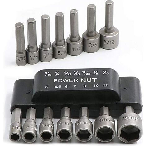 14-teiliges elektrisches Steckschlüssel-Bohrer-Set, 1/4-Zoll-Innensechskant-Adapter, Bolzentreiber-Reparatur-Tool-Kit