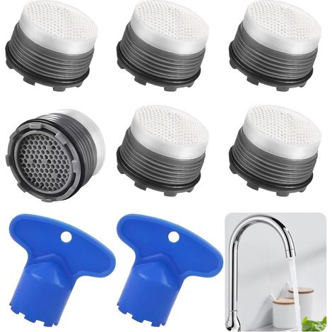 8 Pièces Aérateur Robinet,M24,Plastique,Anti-éclaboussure,Cuisine,Salle De Bain (1/5)