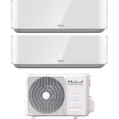 Climatizzatore Condizionatore Unical Dual Split Inverter serie AIR CRISTAL 10+13 con XMX2 18HE R-32 Wi-Fi Optional 10000+13000