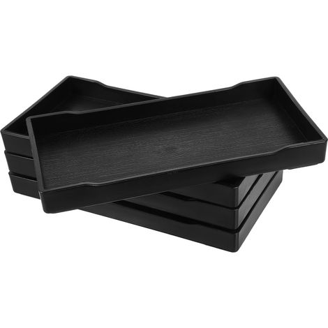 Set aus 4 modernen schwarzen Tabletts – unnummeriert