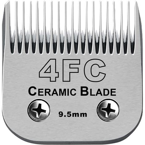 Lames amovibles en céramique pour tondeuse pour chien, compatibles avec les tondeuses Moser 45-50/Heiniger/Andis, Oster A5, Wahl KM Series, taille 4FC 3/8" (9,5 mm) longueur de coupe (1/5)