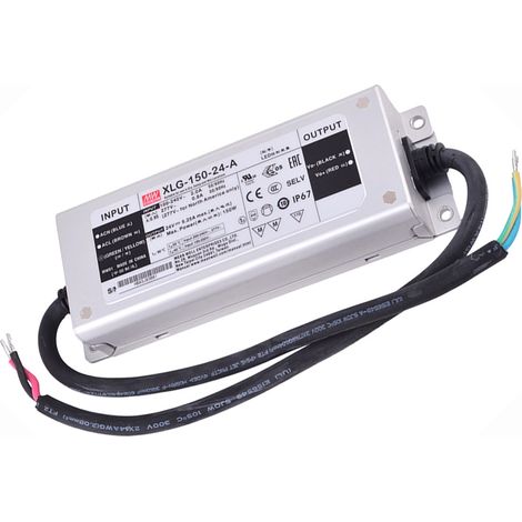ALIMENTATORE TRASFORMATORE MEAN WELL 150W 24V 6,25A XLG-150-24-A IP67 IMPERMEABILE (1/3)