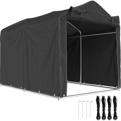 Garagenzelt, wasserdicht Zeltgarage mit Tür, UV-beständig 220 x 157 x 165 cm Schwarz (1/5)