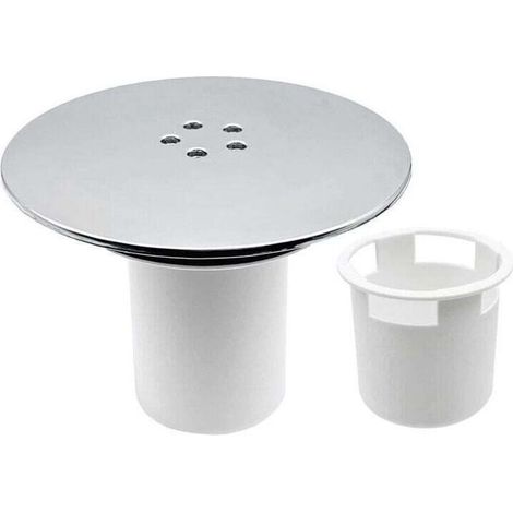 Couvercle de Siphon - 90 mm Trou d'Évacuation - 115 mm Largeur Totale - Finition Chromée - Pour Receveur de Douche - 1 Pièce (1/4)