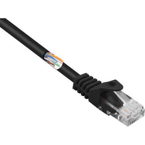 Renkforce RF-5047432 RJ45 Câble réseau, câble patch CAT 5e U/UTP 2.00 m noir avec cliquet d'encastrement 1 pc(s) S524982 (1/4)