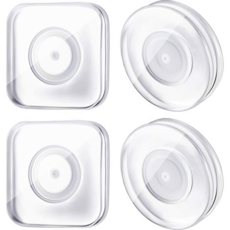 Gel Pad Adhésif Réutilisable - Nano Paste pour Téléphone et Petits Objets - Sans Trace sur Verre Bois Métal Plastique - 4 Pièces Blanches (1/5)
