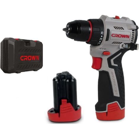 atornillador compacto ct21129hmx-2c1. brushless. 12v. batería 2ah. plástico técnico. usb-c - crown