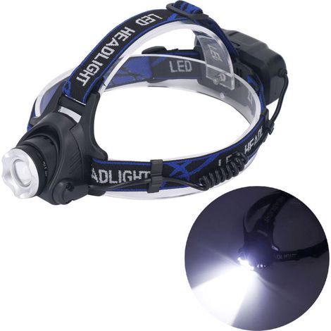 DUBUNS LED-Stirnlampe, hohe Helligkeit, einstellbar, 3 Modi, wasserabweisend für den Außeneinsatz (1/5)