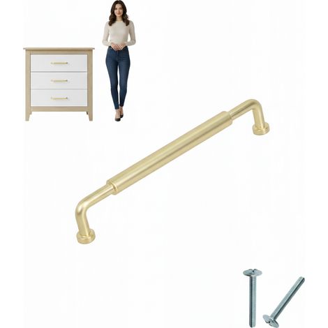 Tirador dorado para armarios de cocina de 160/173 mm, moderno y económico, AKS (1/5)