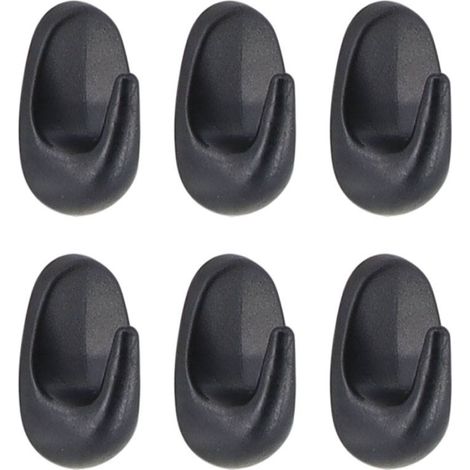 Set mit 6 haken abs 3m - schwarz - Tendance (1/2)