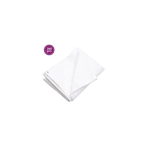Bâche 260 g/m² 3 x 6 m PEHD blanc - Crezuo (1/4)