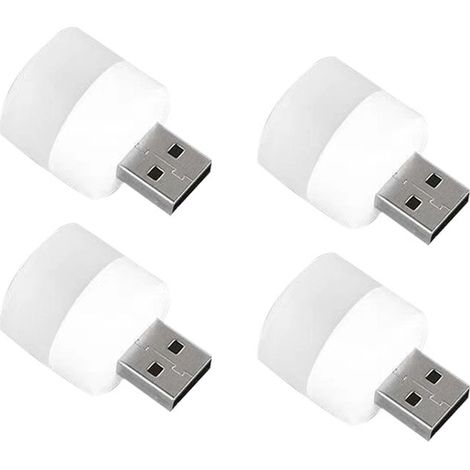 Veilleuse USB, mini ampoule LED enfichable, blanc chaud, convient pour chambre à coucher, salle de bain Label