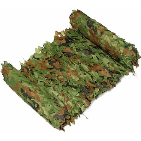 Filet De Camouflage, Filet De Camouflage Double Face De Tir De Chasse, Filet De Protection Solaire Pratique Polyvalent Pour Decoration Exterieure, 3,0 Mx 3,0 M (1/5)