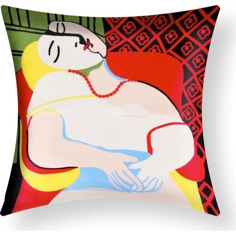Housse de coussin - AVIZAR - Lot de 2 - 45x45 cm - Brodées - Multicolore - Intérieur (1/5)