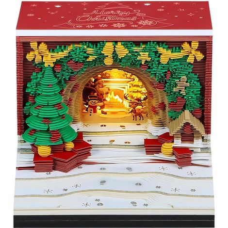 Calendrier 3D Planificateur Décoratif Esthétique Arche Noël Effeuillable Organiseur Calendrier De Bureau pour Maison Salon Chambre Fêtes Nouvel An (1/5)