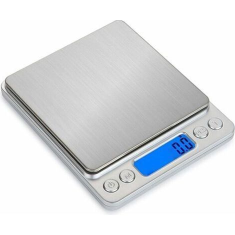 Balance de précision 3000g / 0,1g, balance de cuisine / balance de poche / balance de bijoux, balance électronique de haute précision, écran LCD rétroéclairé, tare et fonction PCS-Crezuo