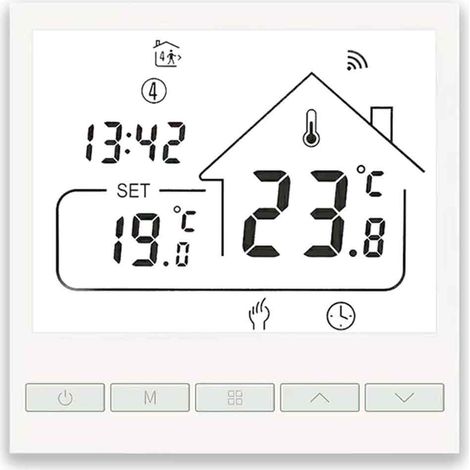 Intelligenter Thermostat für Gasheizkessel – JINFGERNE – Programmierbar, smart, kompatibel mit Alexa und Google Home, Sprachsteuerung, Fernsteuerung per Smartphone-App (1/5)