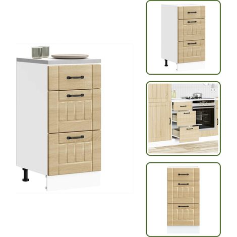 vidaXL Küchen-Unterschrank Lucca Sonoma-Eiche Holzwerkstoff (1/5)