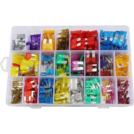 Assortiment de 420 fusibles de voiture - Fusibles de voiture - Petit et moyen fusible - Fusible 3 A - 40 A - Fusible de voiture - Fusible de voiture - 420 fusibles de rechange (1/5)