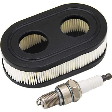 Filtre à air & Bougies d’allumage pour Moteurs Briggs & Stratton 550E 550EX Série Eco-Plus 575EX remplace Le 798339 798452 593260 093000er 09P0000 Moteur 4247 5432 5432K
