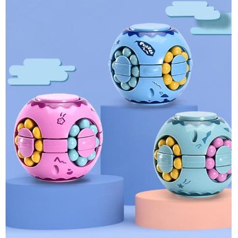 Jouet anti-stress, balle puzzle, cube Pop It, 3ème prise, bleu (1/5)