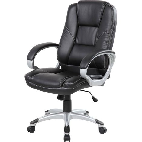 Silla con Ruedas - Sillón de Oficina Negro (1/5)