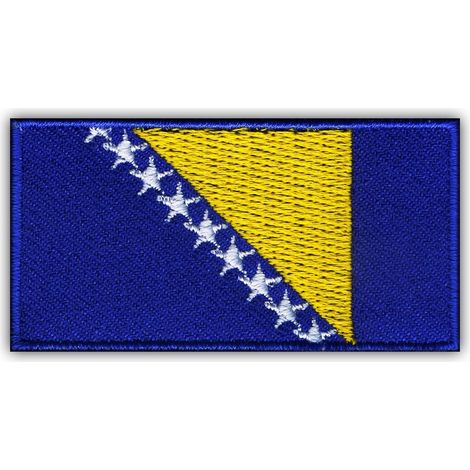 Aufnäher mit der Flagge von Bosnien und Herzegowina – Magnetische Rückseite – Gestickter Aufnäher/Abzeichen/Emblem
