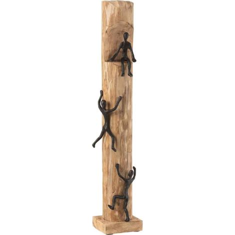Statuette Déco "Figurines Grimpantes" 73cm Naturel