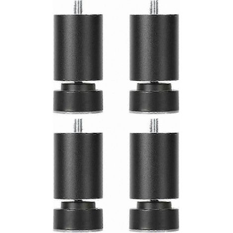 Pieds métalliques robustes et réglables, filetage M10, compatibles avec les meubles, noirs, 8 cm (1/5)