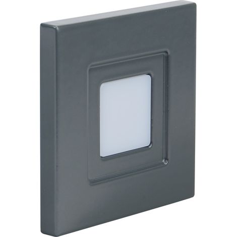 ISO 60 Encastré Mur LED 1,2W bleu 2lm 115° 30000h face avant alu anthracite ARIC 51882 (1/3)