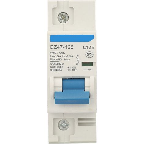 Disjoncteur à air 230 V 80/100/125 A DZ47-125 Disjoncteur miniature 1P (125 A) (1/5)