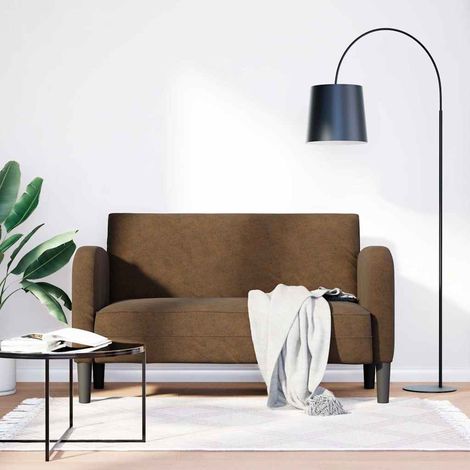 vidaXL Canapé causeuse marron 110 cm similicuir (1/5)