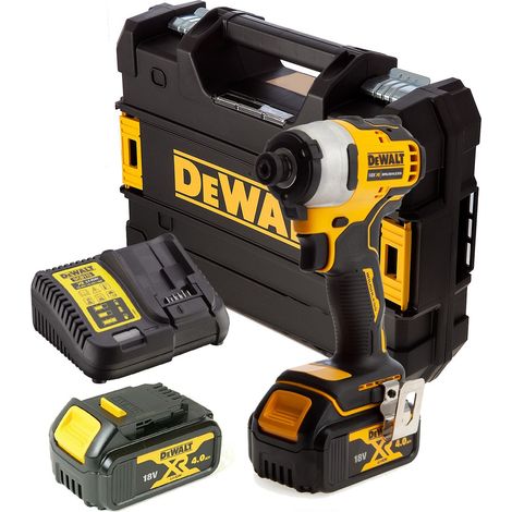 Dewalt DCF809M2 18v XR Brushless Impact Driver - 2x4.0ah Batteries Charger Tstak (1/4)