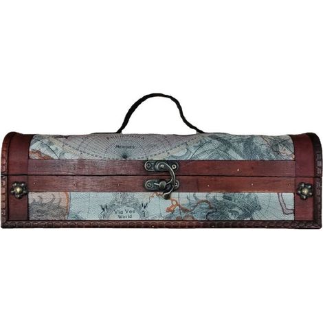 en Bois Vintage Rouge Vin Champagne Bouteille Titulaire Boîte Une Bouteille Bouteille À Vin Boîte Cadeau Boîte De Transport Accessoire Vin pour Mariage Cadeau d'anniversaire-DOU