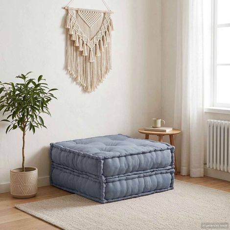Canapé modulaire lounge gris en tissu respirant 70 x 70 x 36 cm intérieur extérieur - PANGIVO (1/5)