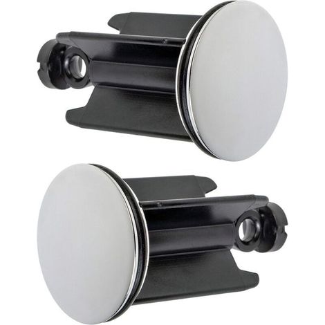 Universeller Waschbeckenstöpsel Ø 40 mm – 2er-Pack – Verchromtes Messing mit Gummidichtung – Höhenverstellbar von 6,5 bis 8,5 cm (1/5)