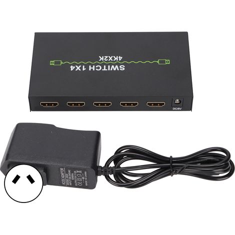 Répartiteur HDMI 4K 1 Entrée 4 Sorties, Stable et Fiable pour Ordinateur, Tension 100‑240V avec Prise AU (1/5)
