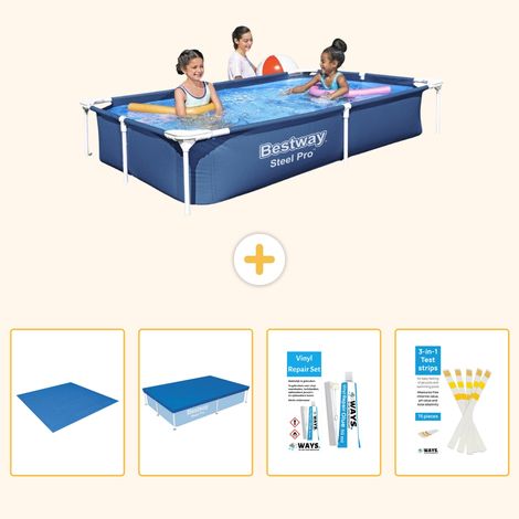 Bestway Bestway Steel Pro Rectangulaire - 221x150x43 cm - 5-pièces S22703 (1/5)