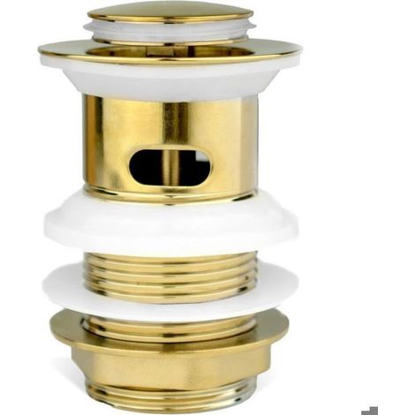 Bouchon De Lavabo - Drain À Fentes Avec Trop-plein - Système Pop-up En Laiton - Raccord G 1¼ BSP - Pour Salle De Bain - 1 Pièce (1/4)