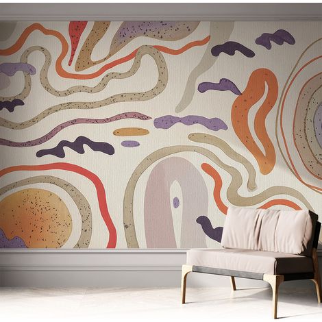 Fotomurale adesivo - murale da parete - Carta da parati autoadesiva - design parete moderno - Motivi astratti 312x219 cm (1/5)
