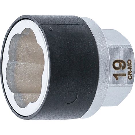 Bussola esagonale / cacciaviti con profilo elicoidale attacco esagono esterno 19 mm 19 mm (1/2)