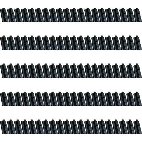 Lot de 100 clips de fixation robustes pour planches de terrasse composites 6 mm avec vis (1/5)