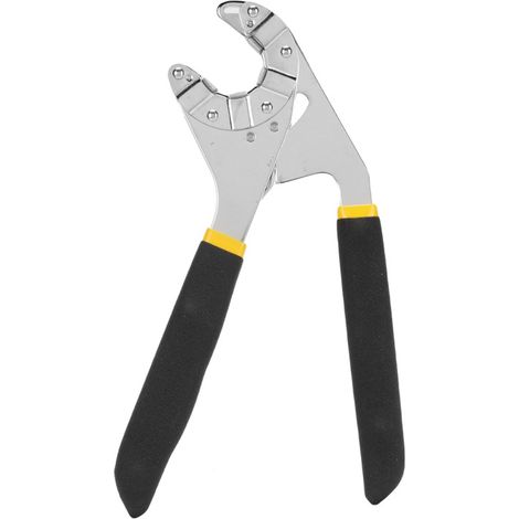 Llave inglesa ajustable de 5 tamaños, fabricada en acero de alto carbono.
