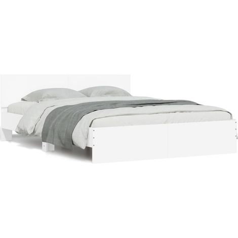 Maison Exclusive - Estructura de cama sin colchón blanco 140x190