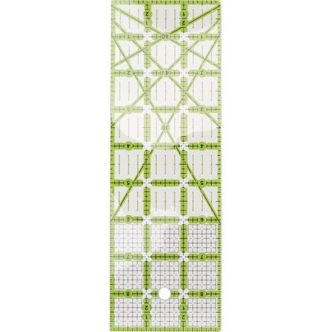 Règle de quilting rectangulaire transparente en acrylique, facile à utiliser, robuste et durable, pour la couture domestique.