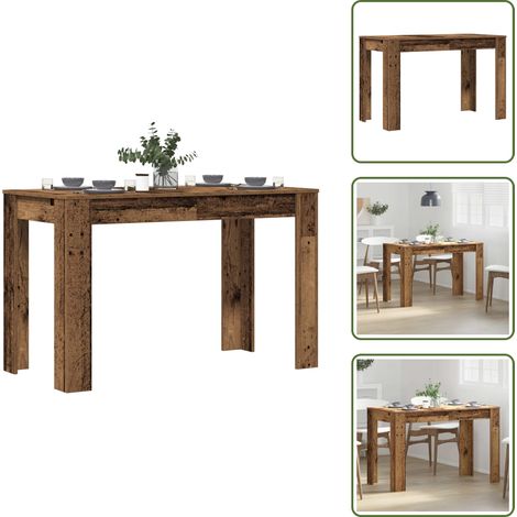 vidaXL Esstisch Altholz-Optik 120x60x76 cm Holzwerkstoff (1/5)