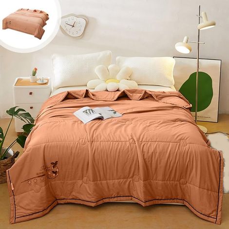 Couverture Rafraîchissante - Fibres Rafraîchissantes Q-Max  0,4 - Pour Dormir Frais la Nuit - Anti-Transpiration - 220 x 240 cm - 450 g (1/5)