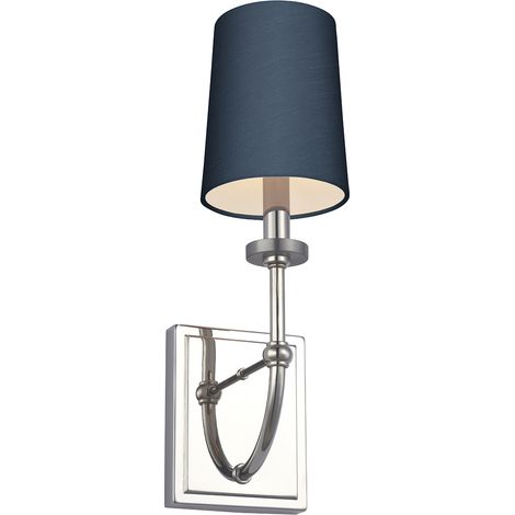 Applique Felixstowe cromata paralume blu 1xG9 LED 3W (1/4)