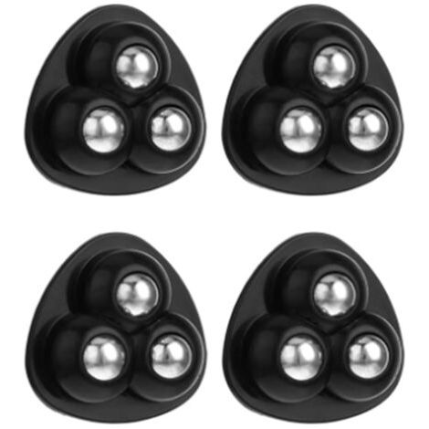 4 Pièces Roulettes pour Meubles Mini Roulette Roulettes Auto Adhésives, Rotation 360 Degrés Roulettes de Meubles à Billes de Transfert 3 Perles pour Poubelles, Boîtes (Billes Acier) (1/5)
