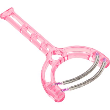 Épilateur portable pour le visage et les lèvres, appareil à ressort en plastique, outil de beauté (rose) (1/5)